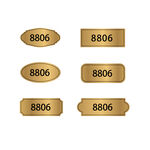 金色金属门牌