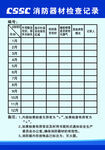 消防器材检查记录表