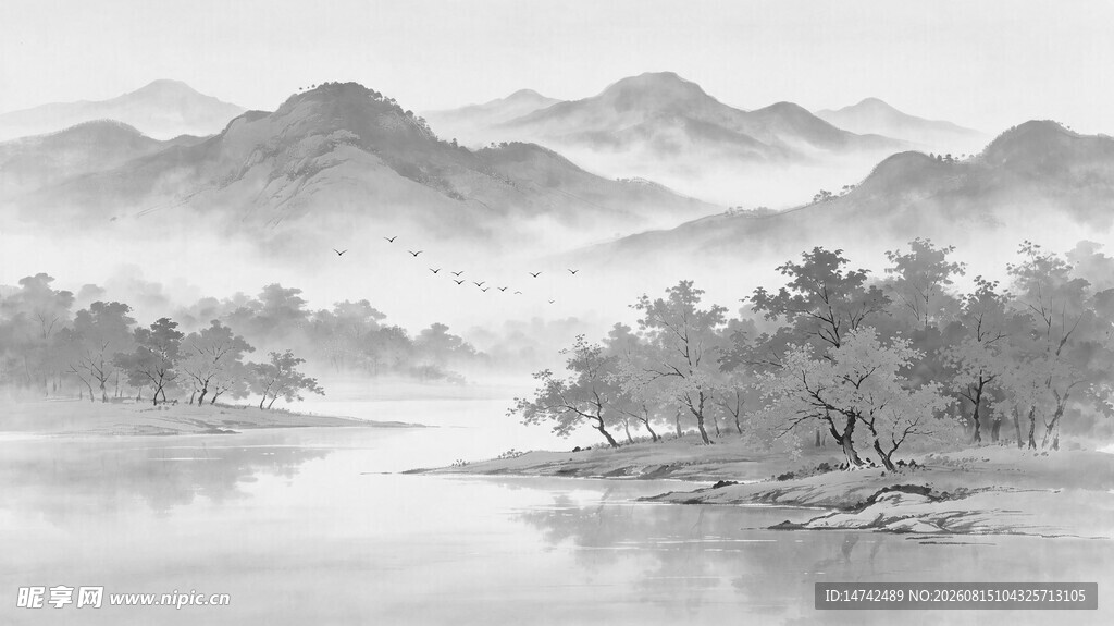 水墨山水背景