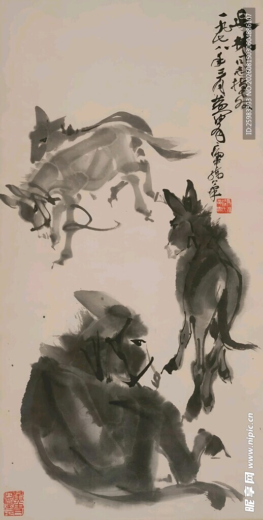 驴戏图