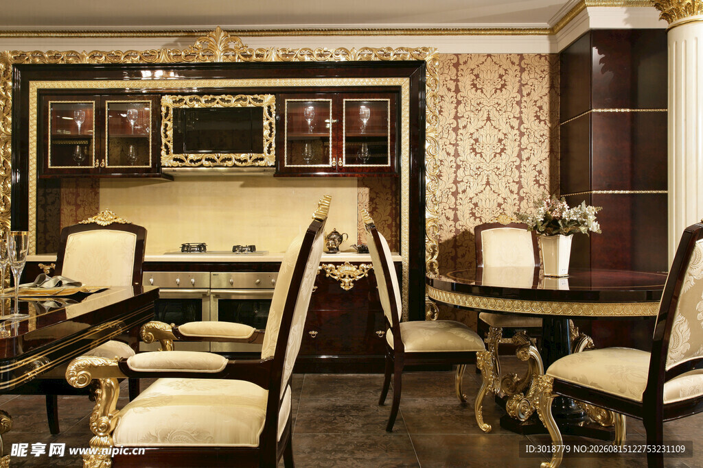 奢华欧式餐厅室内装饰图