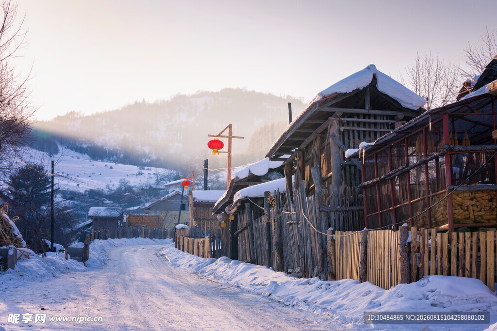 长白山雪村