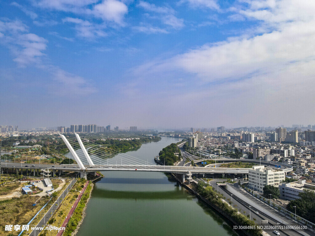 东莞中午水路大桥室外航拍
