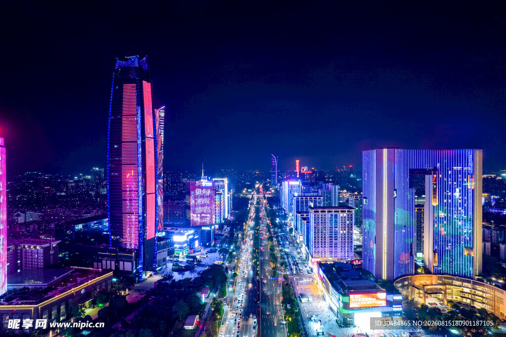东莞CBD夜景建筑