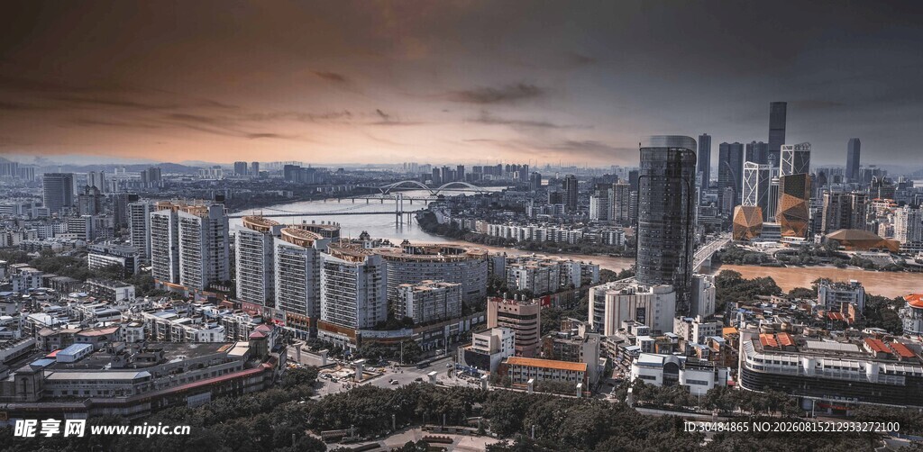 柳州天际线全景图