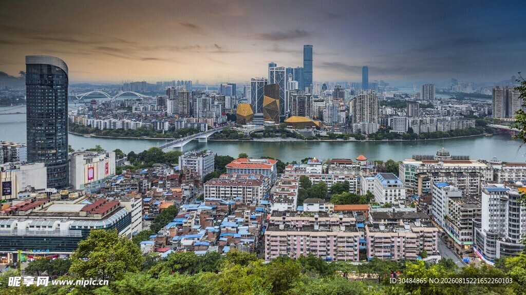 柳州天际线全景风光