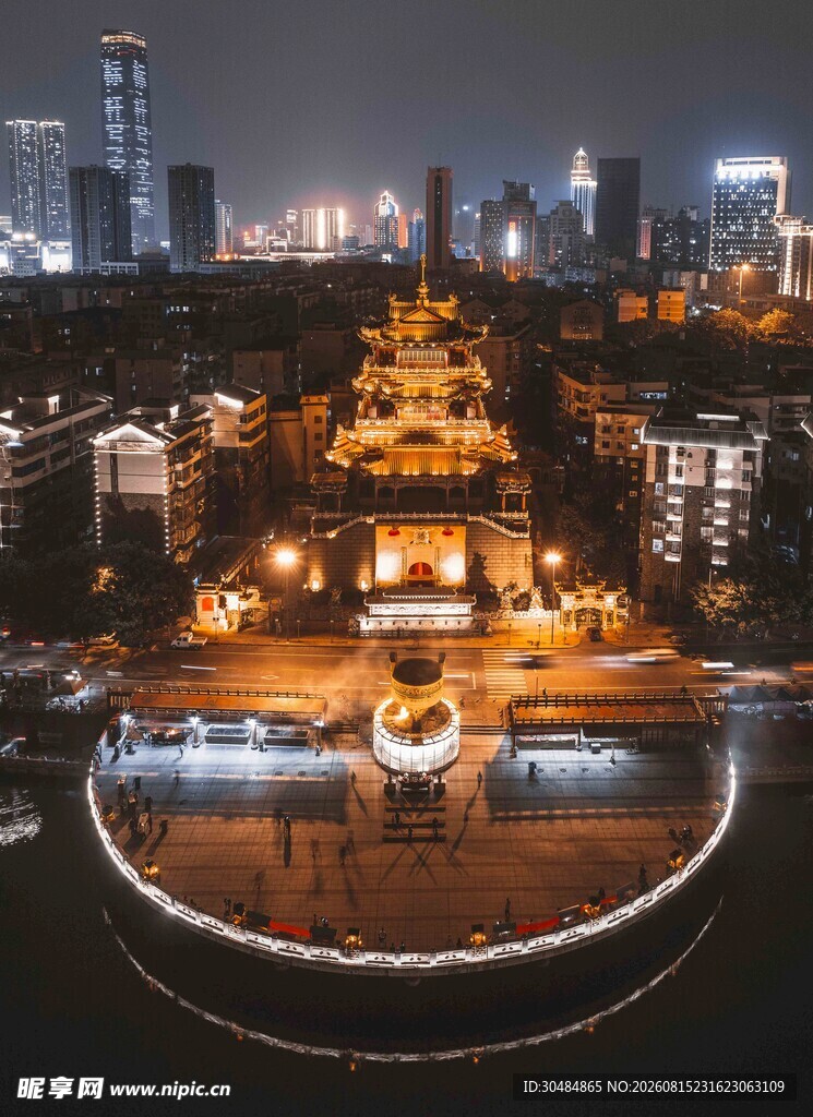 广西柳州西来古寺夜景
