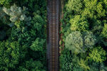 铁轨自然风景图片