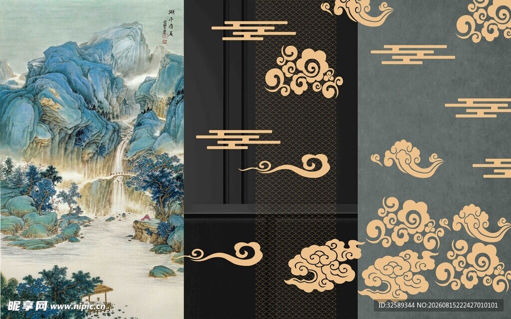中式古典图案精美祥瑞纹饰