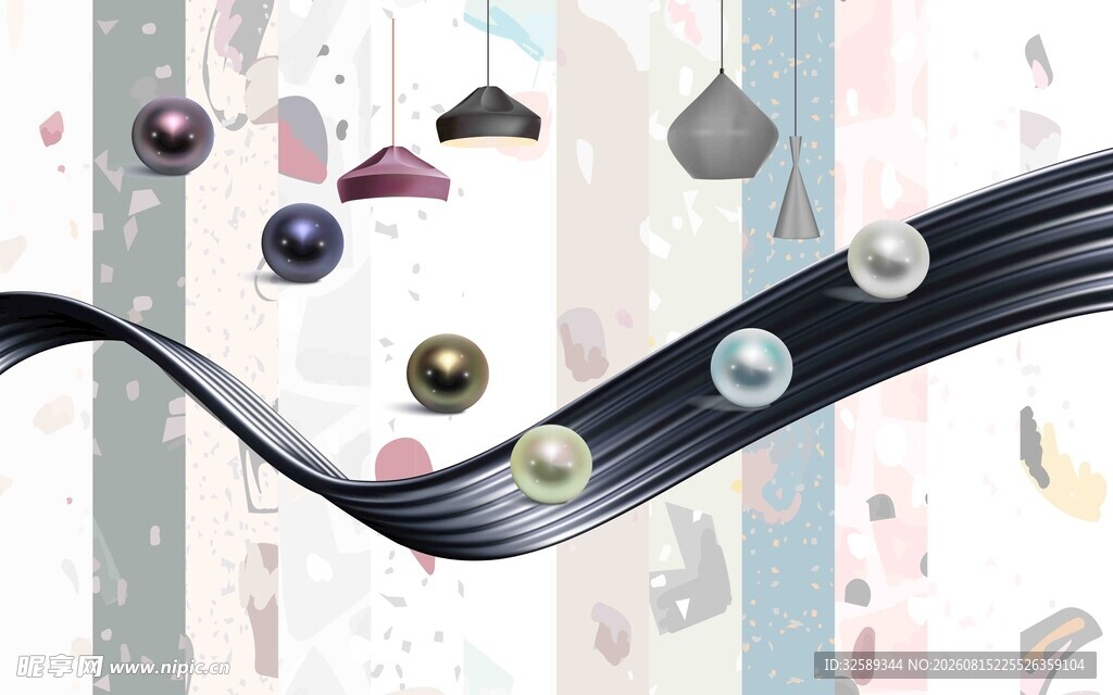 创意星球串起的梦幻线条