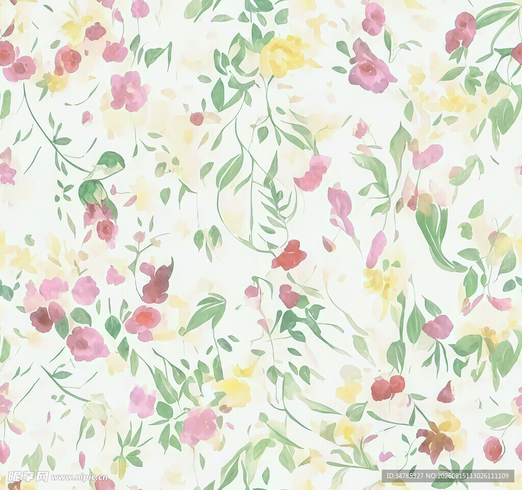 清新花卉图案背景