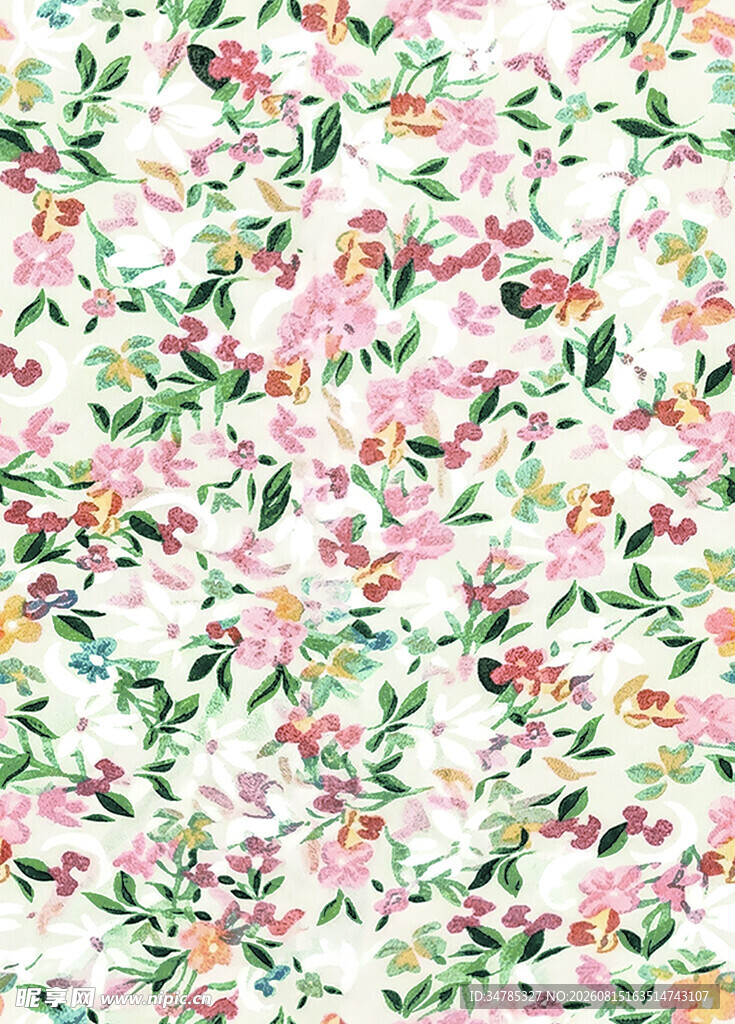 清新碎花图案背景
