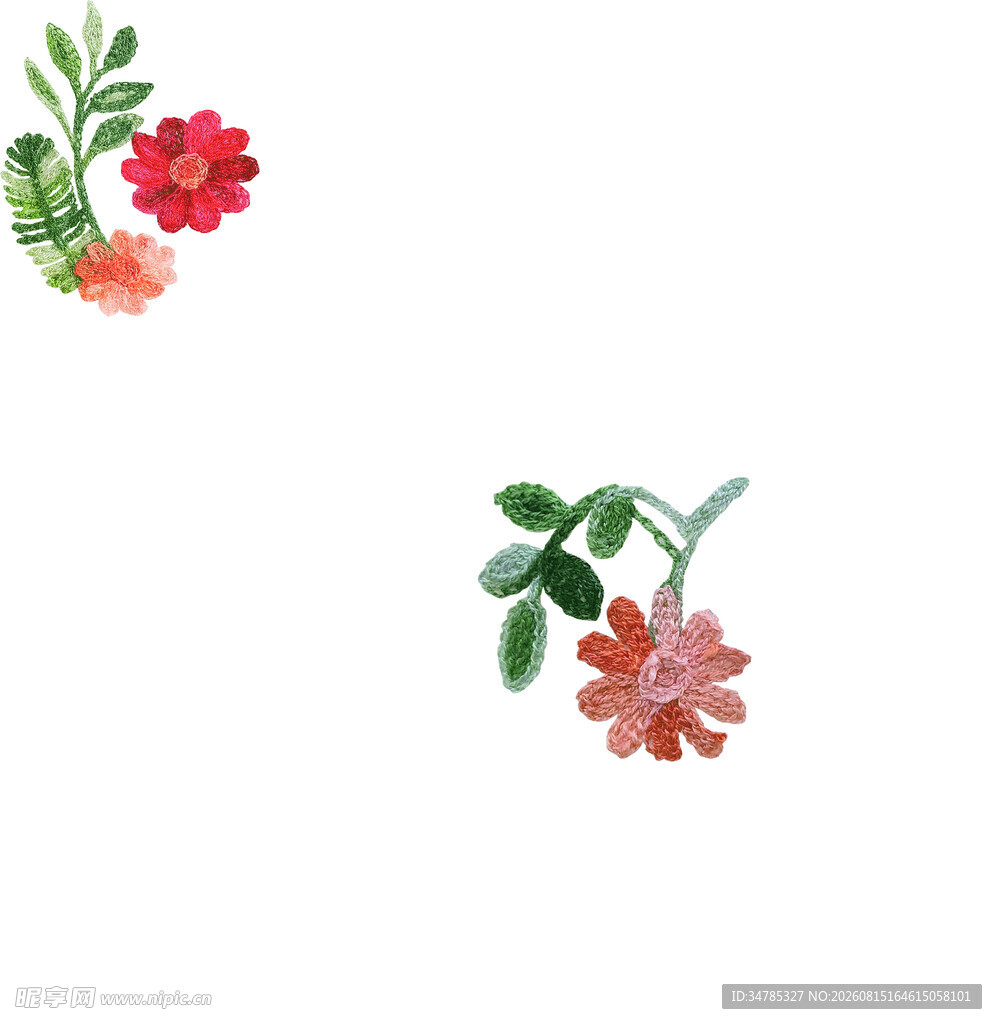 手绘花卉图案