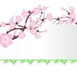 桃花边框背景