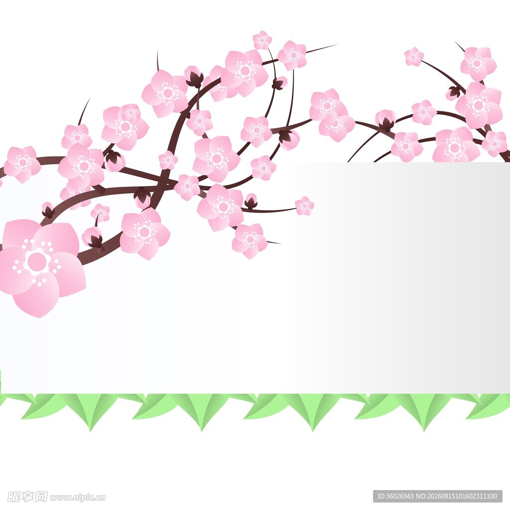 桃花边框背景