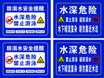 防溺水安全提水深危险警示标识牌