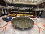 室内圆形舞台搭建现场 欧思文化