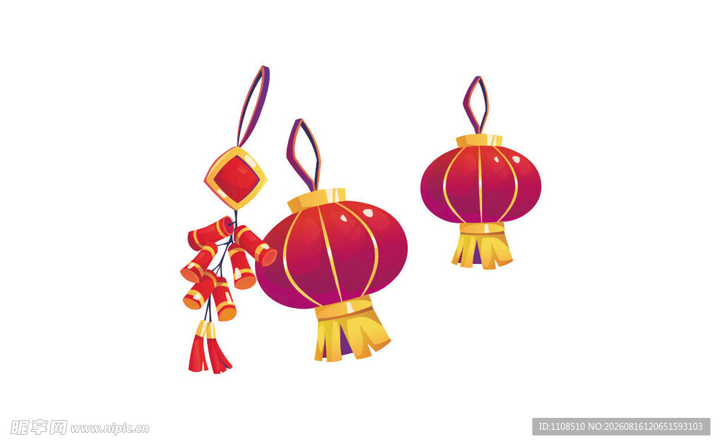 喜庆中式红灯笼挂件