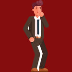 商务男士帅气站立姿态