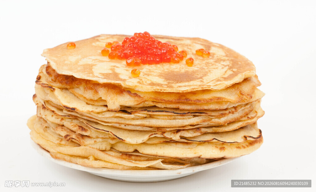 鱼子酱煎饼