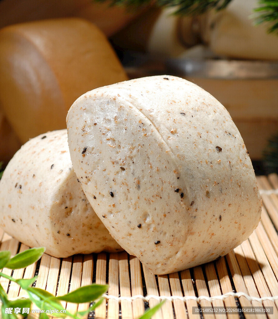 芝麻味手工馒头