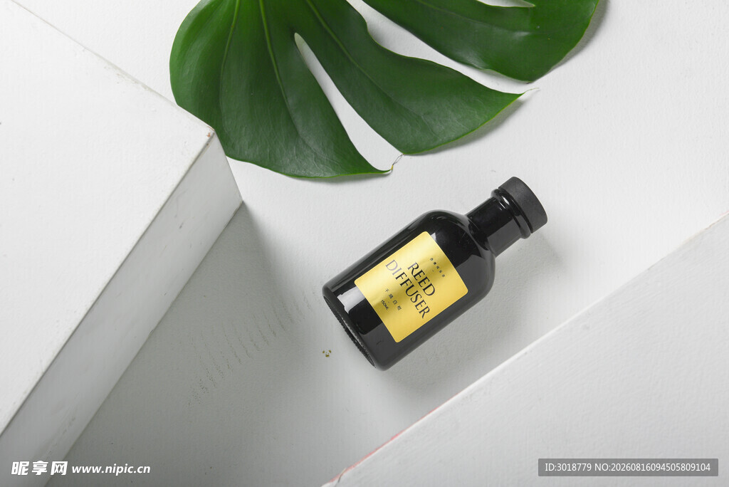 精致香薰瓶与绿植搭配