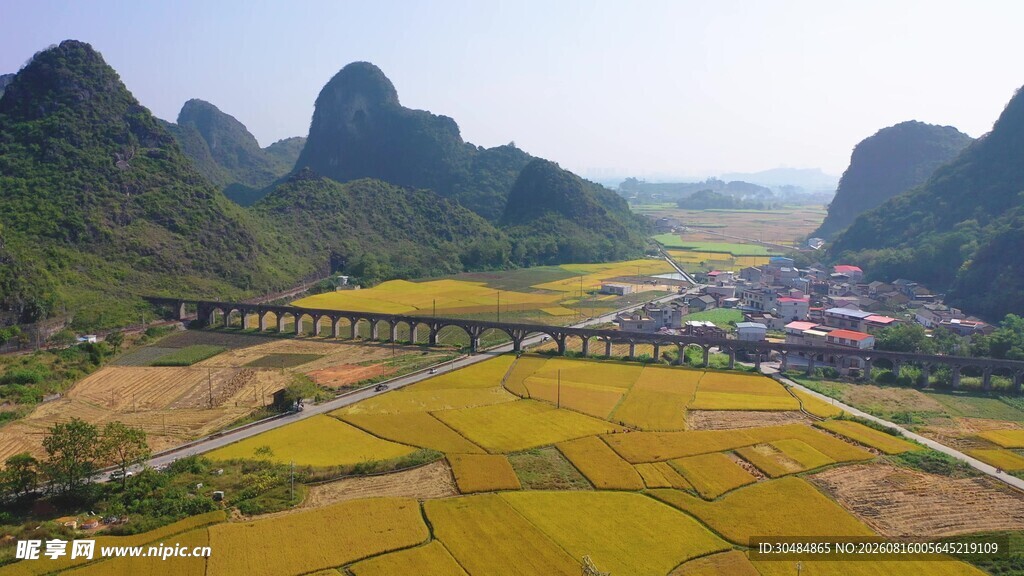 田园山水间的美丽风光