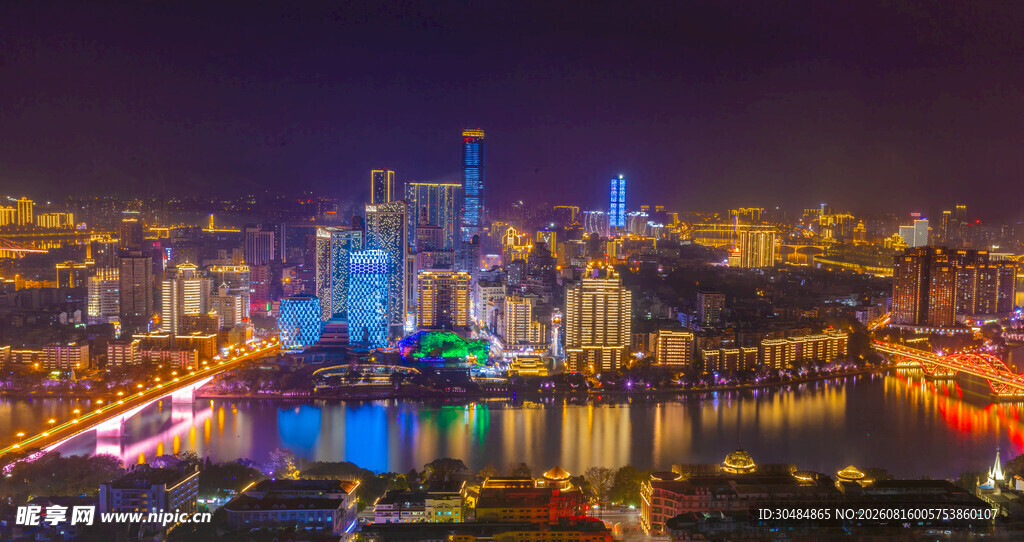 柳州夜景俯瞰图