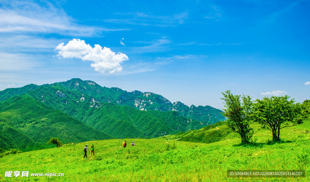 草原青山美景