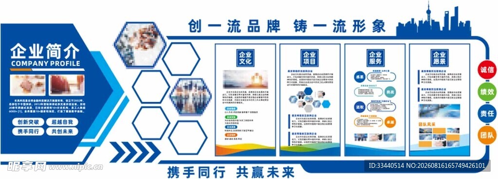 企业发展历程信息展示图