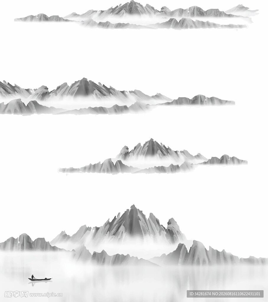 水墨山水意境图