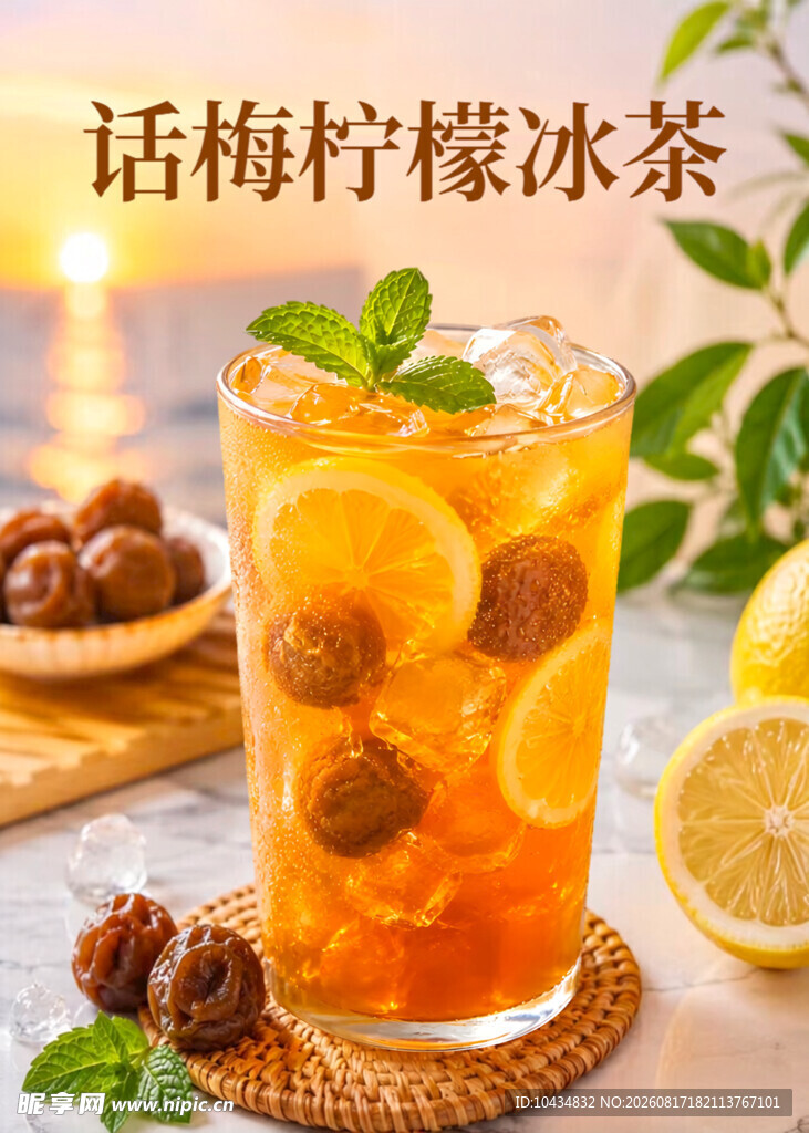 话梅柠檬冰茶