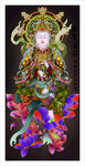 纹身普贤精美多彩的神像艺术作品