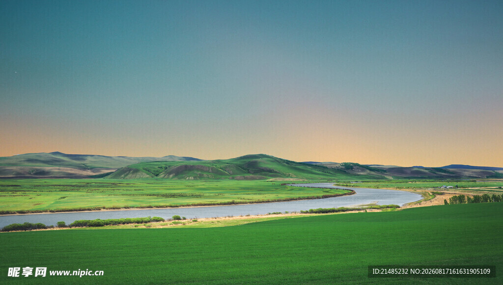 草原河畔风光美景