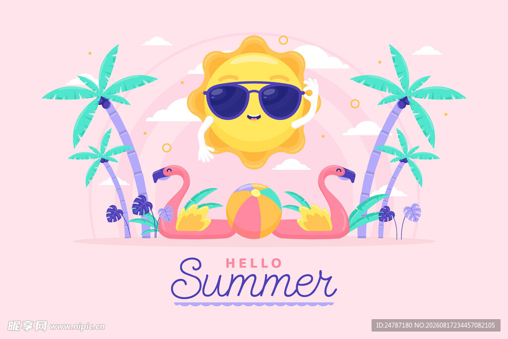 夏日沙滩