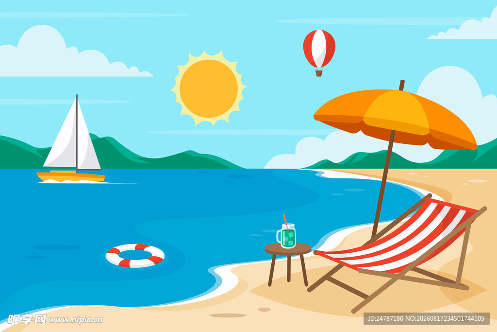 夏日沙滩