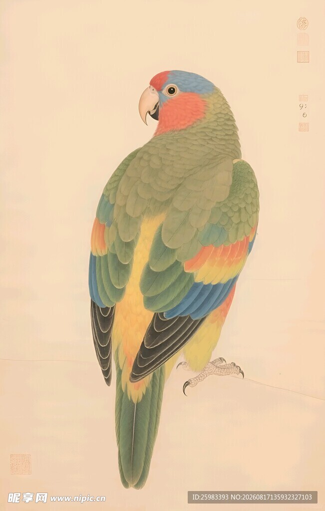 鹦鹉插画