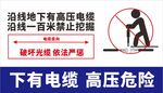 沿线下高压电缆禁止挖掘