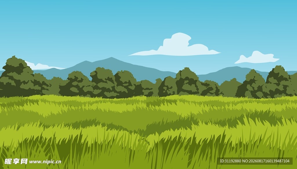 田园风景插画