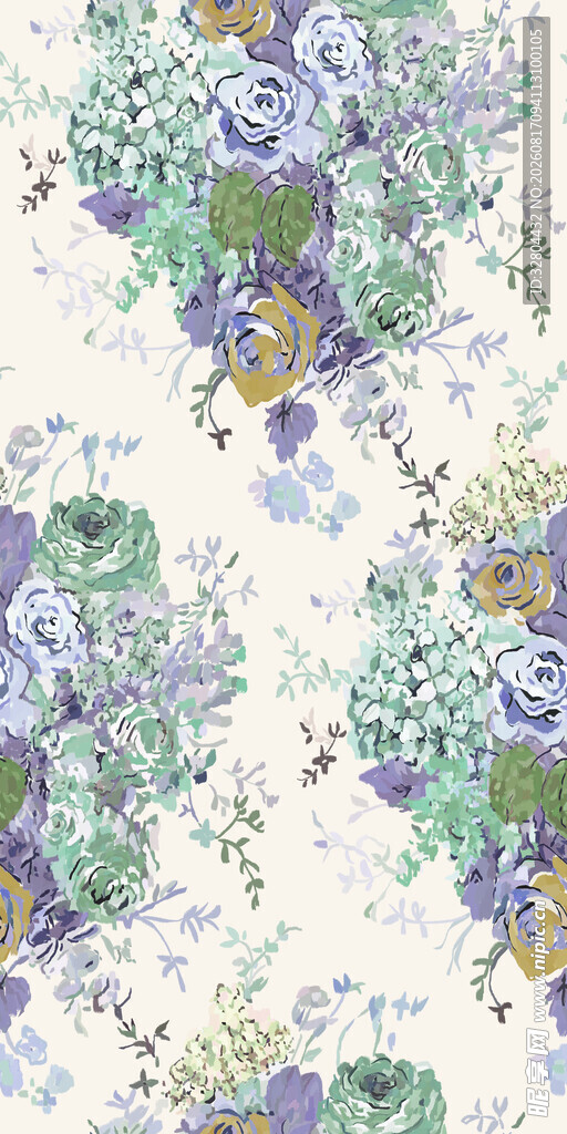 小碎花 数码印花 绣花布花型