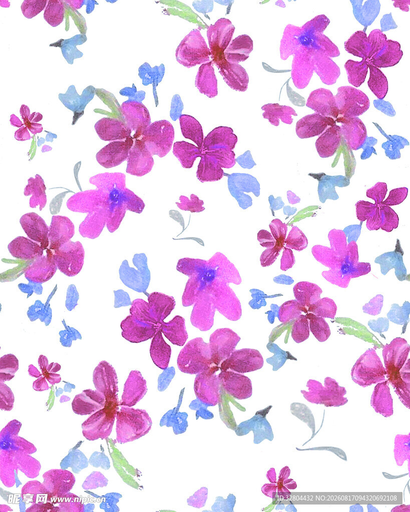 小碎花 数码印花 绣花布花型
