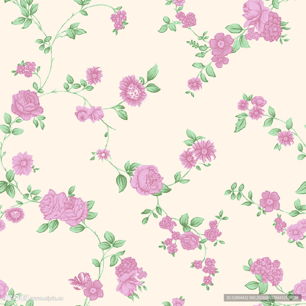 小碎花 数码印花 绣花布花型