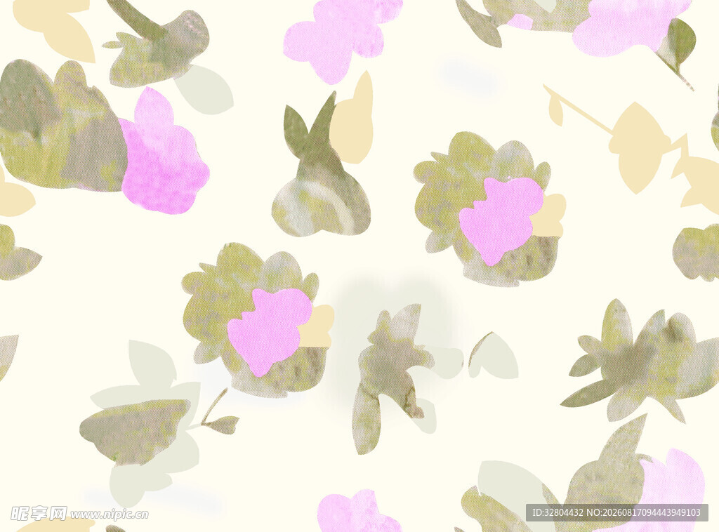 小碎花 数码印花 绣花布花型