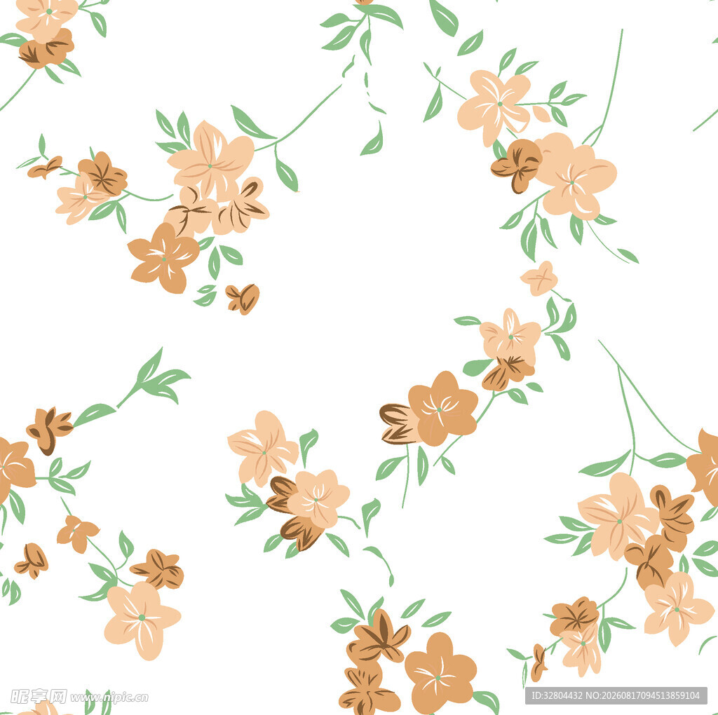 小碎花 数码印花 绣花布花型