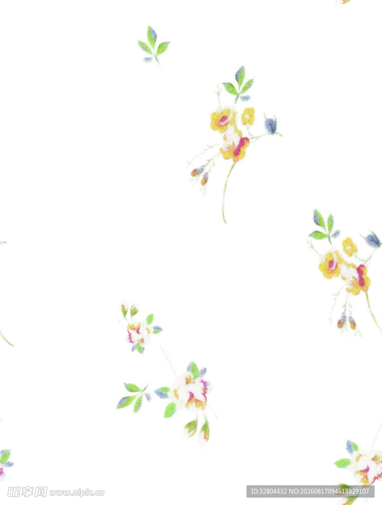 小碎花 数码印花 绣花布花型