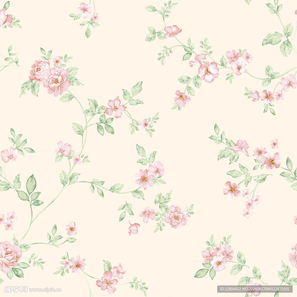 小碎花 数码印花 绣花布花型