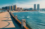 海滨城市美丽海岸线风光