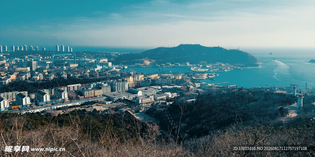 山城城市景观俯瞰图