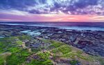 海边黄昏美景多彩海岸线