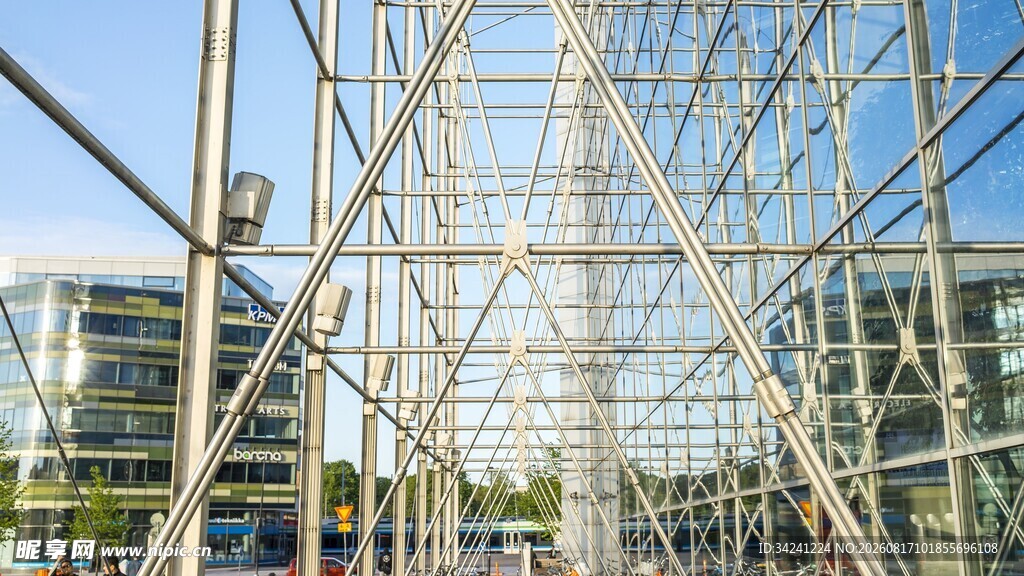 户外金属结构建筑景观